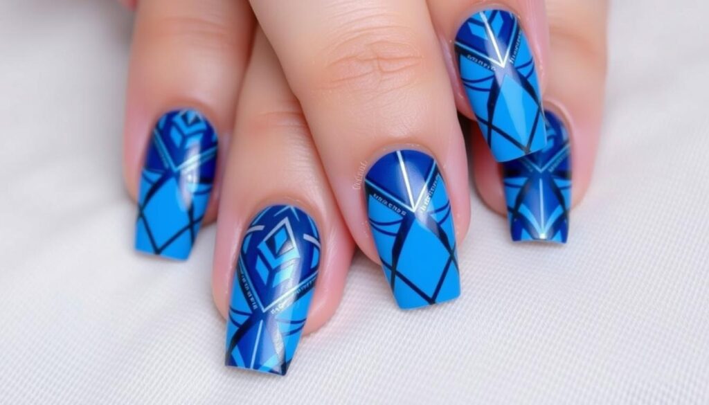 blue nail designs