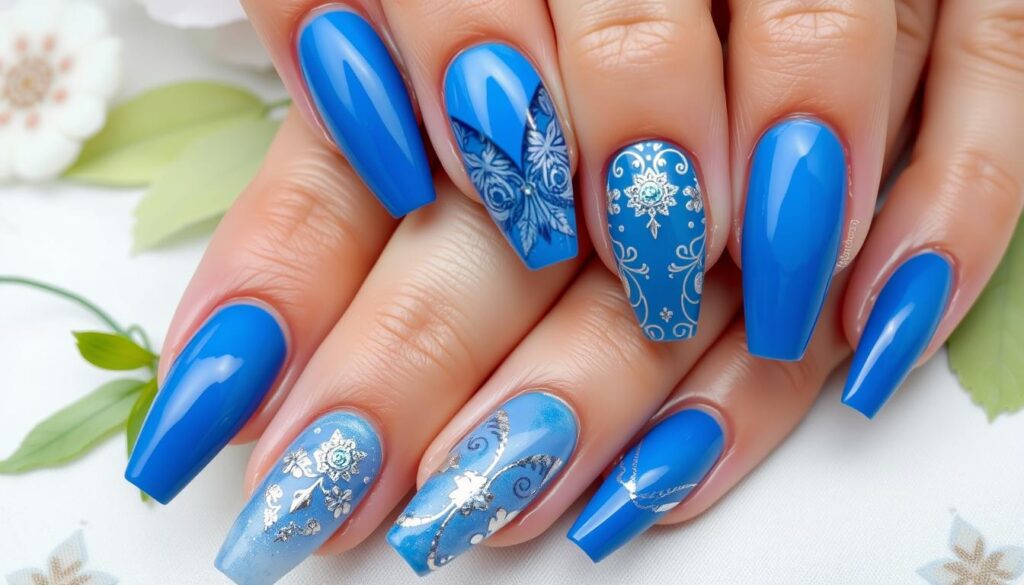 blue nail designs