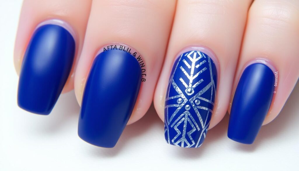 cobalt blue nail ideas