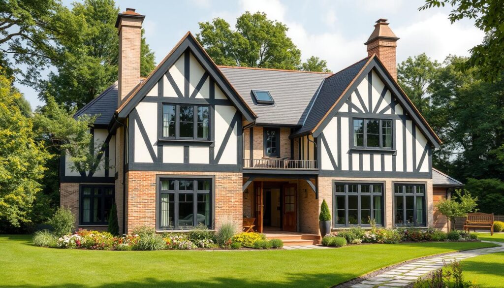 modern tudor home