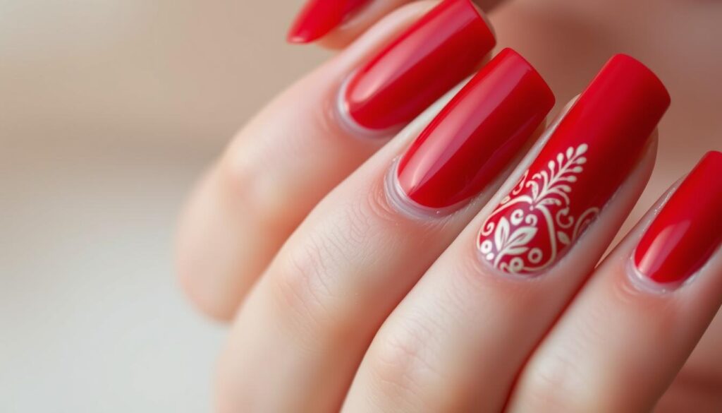 red nails